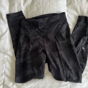 lululemon athletica Wunder Train Black Camouflage Leggings